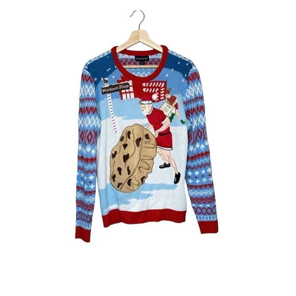 Blizzard Bay workout ugly Christmas sweater size M - Picture 1 of 13